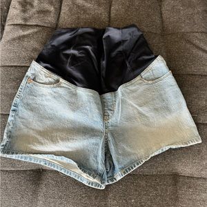 Crossover panel midi, Isabel maternity jean shorts full panel